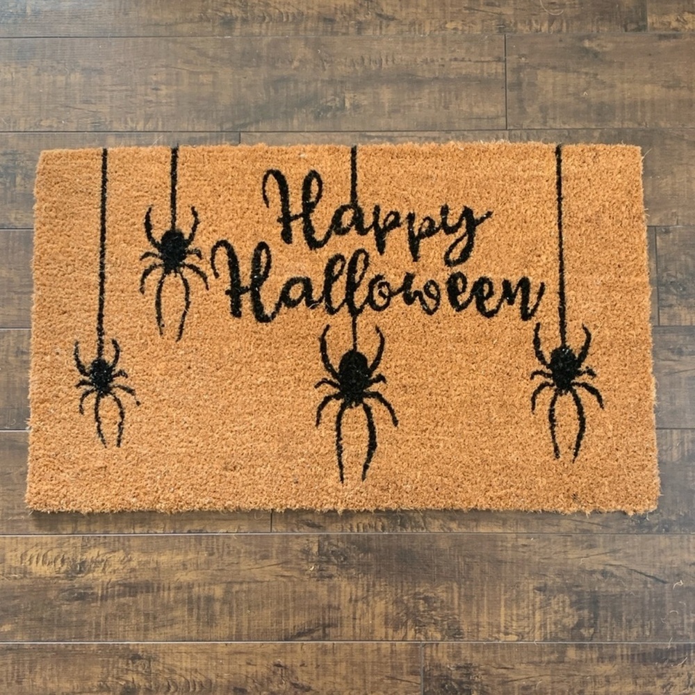 Happy Halloween Spider Doormat Home Decor